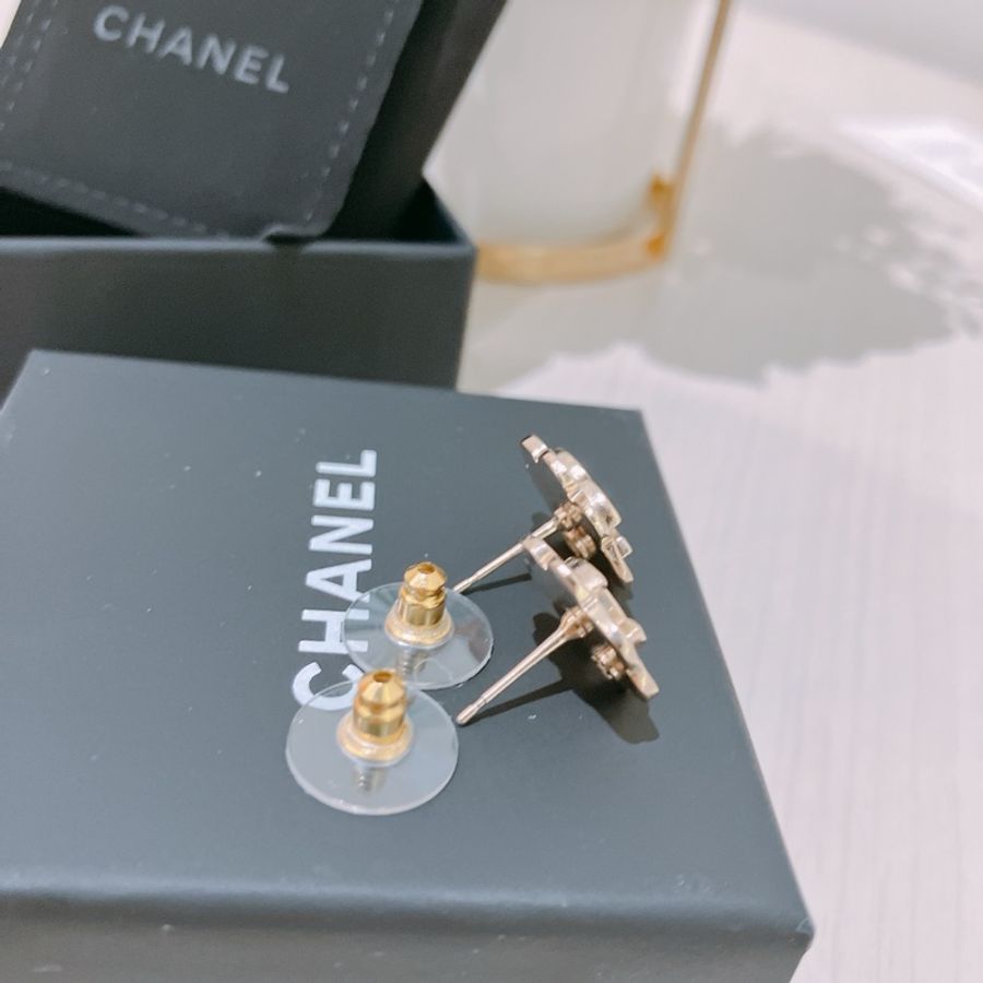 TK1632 CHANEL 香奈兒經典CC字花花耳環CC LOGO FLOWER EARRINGS-11
