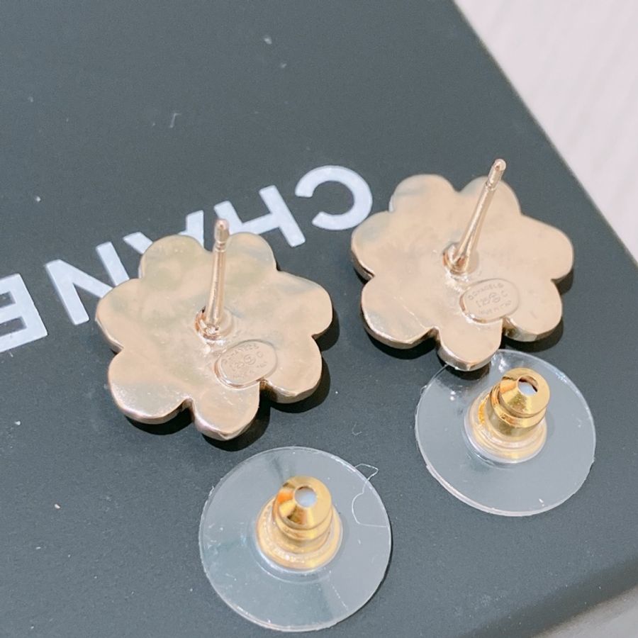 TK1632 CHANEL 香奈兒經典CC字花花耳環CC LOGO FLOWER EARRINGS-13