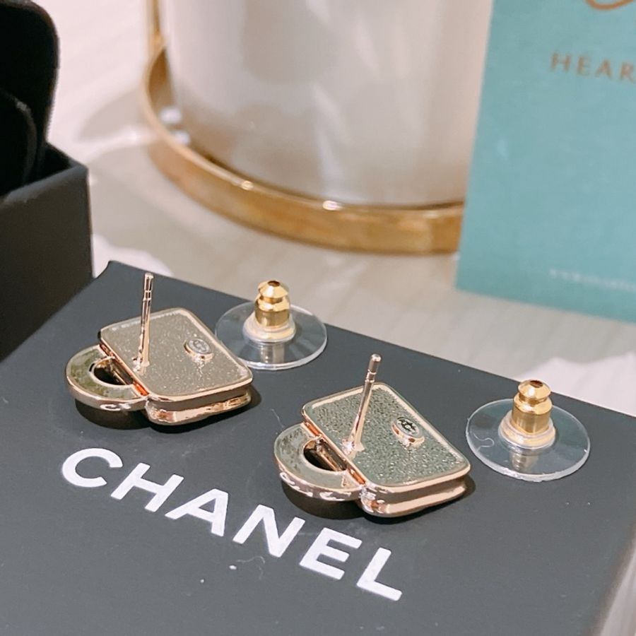 TK1633 CHANEL 香奈兒經典CC字包包耳環CC LOGO PINK BAG EARRINGS-16