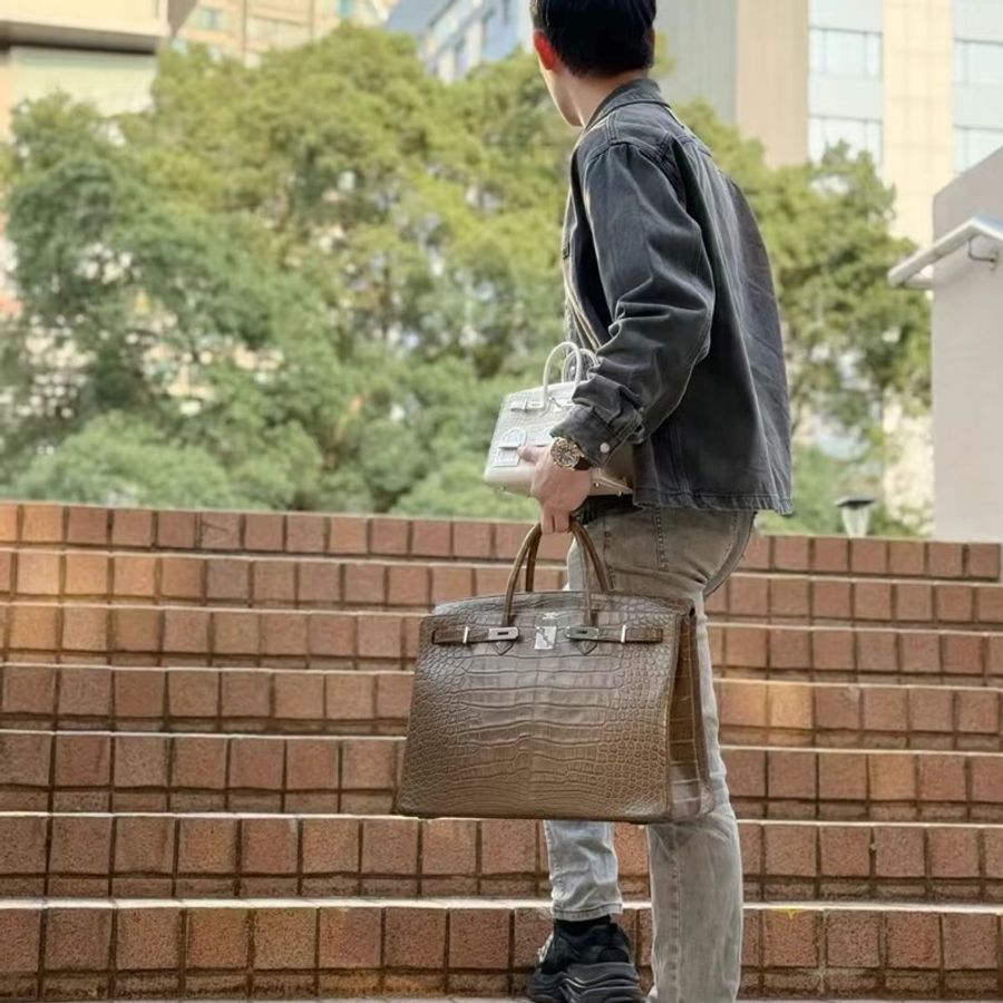 Hermes Birkin 40 M1大象灰🐘 霧面鱷魚 MAT Alligator 銀扣 還是全新品相 真的太稀有!-6