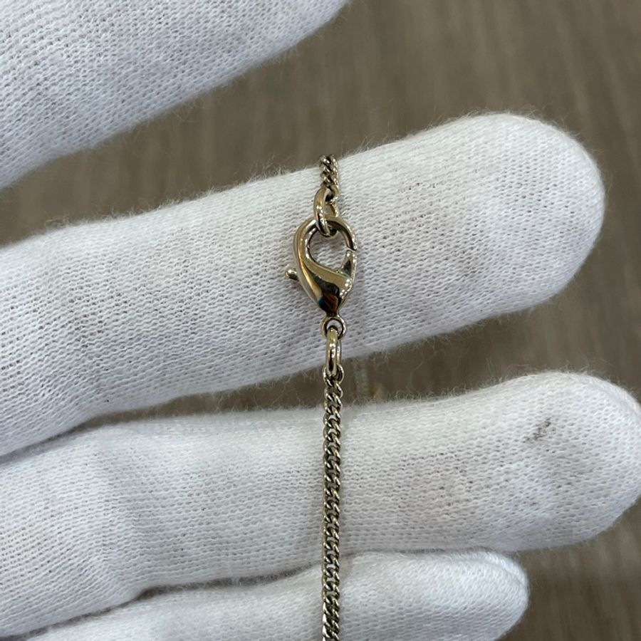 Chanel 白珍珠金色雙C兩段式項鍊-8