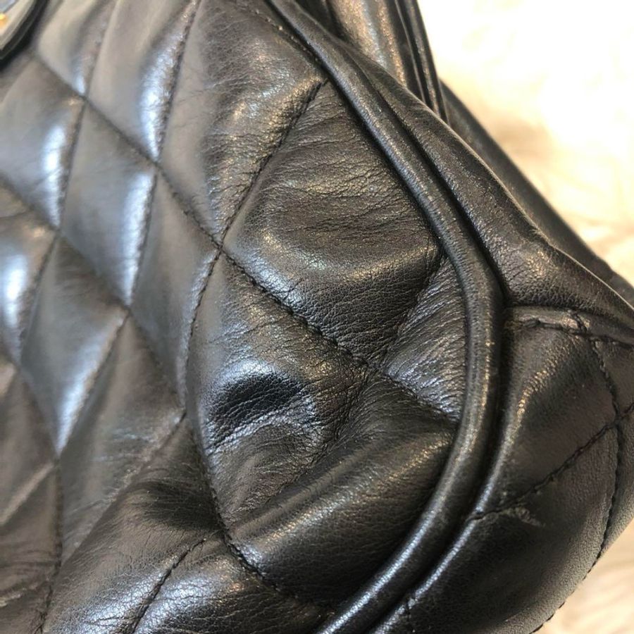 💝FuFu.Style ⟡.·* Chanel 菱格蛙釦金鏈單肩包｜斜背包-13