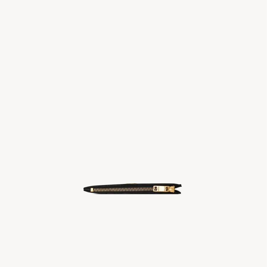 YSL CASSANDRE MATELASSÉ粒面壓紋皮革多層式拉鏈卡片套-4