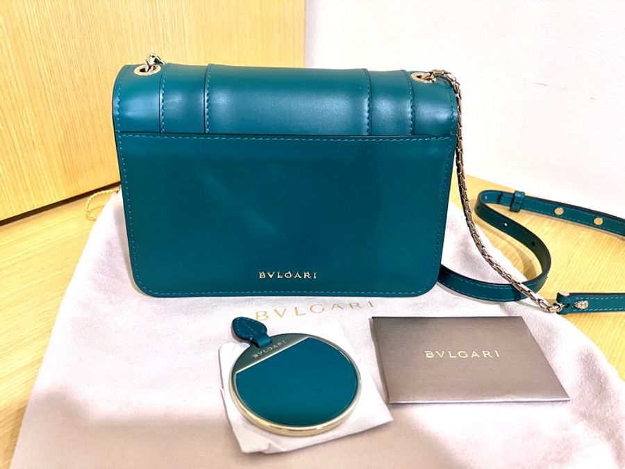 Bvlgari SERPENTI FOREVER 綠色肩背斜背包-2