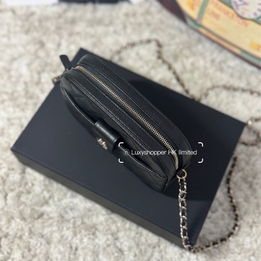 Chanel 香奈兒24S 拉鍊開合單肩斜挎相機包-1