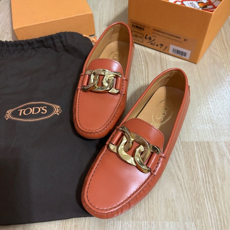 Tod’s 磚橘色豆豆鞋-5
