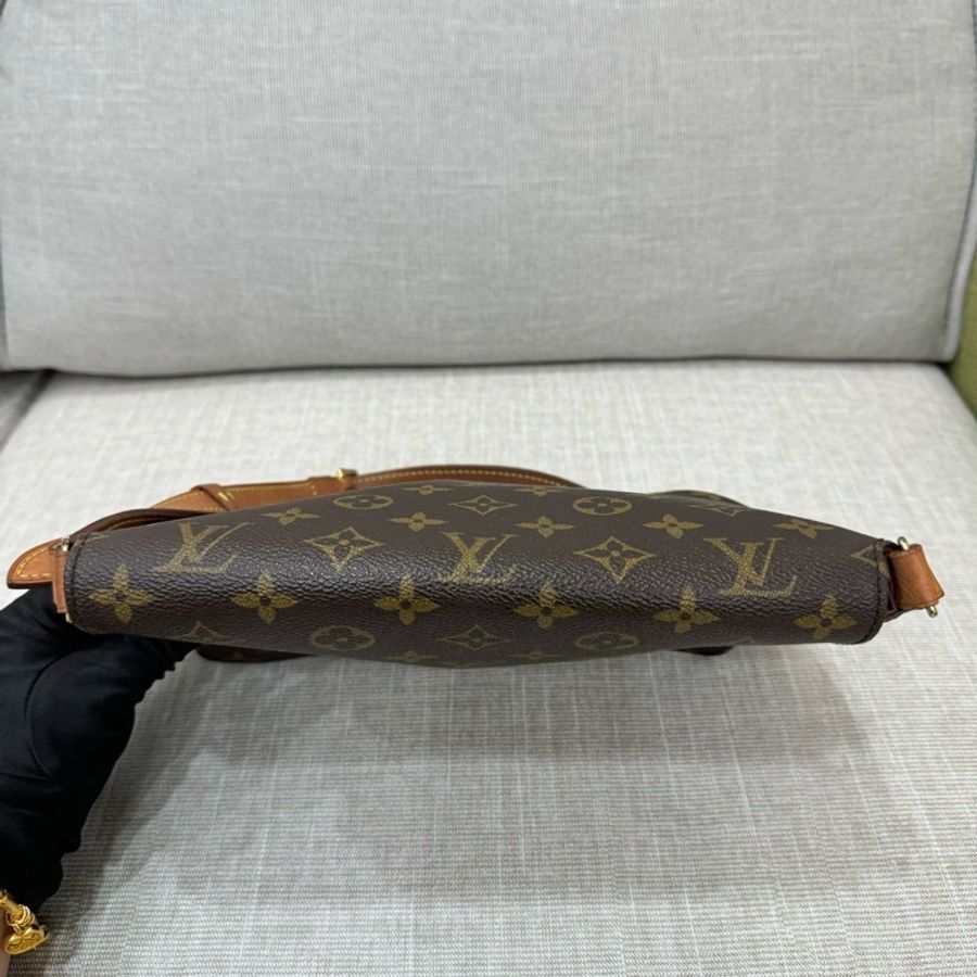 LV 老花橫版王菲包 腋下包 肩背包-16
