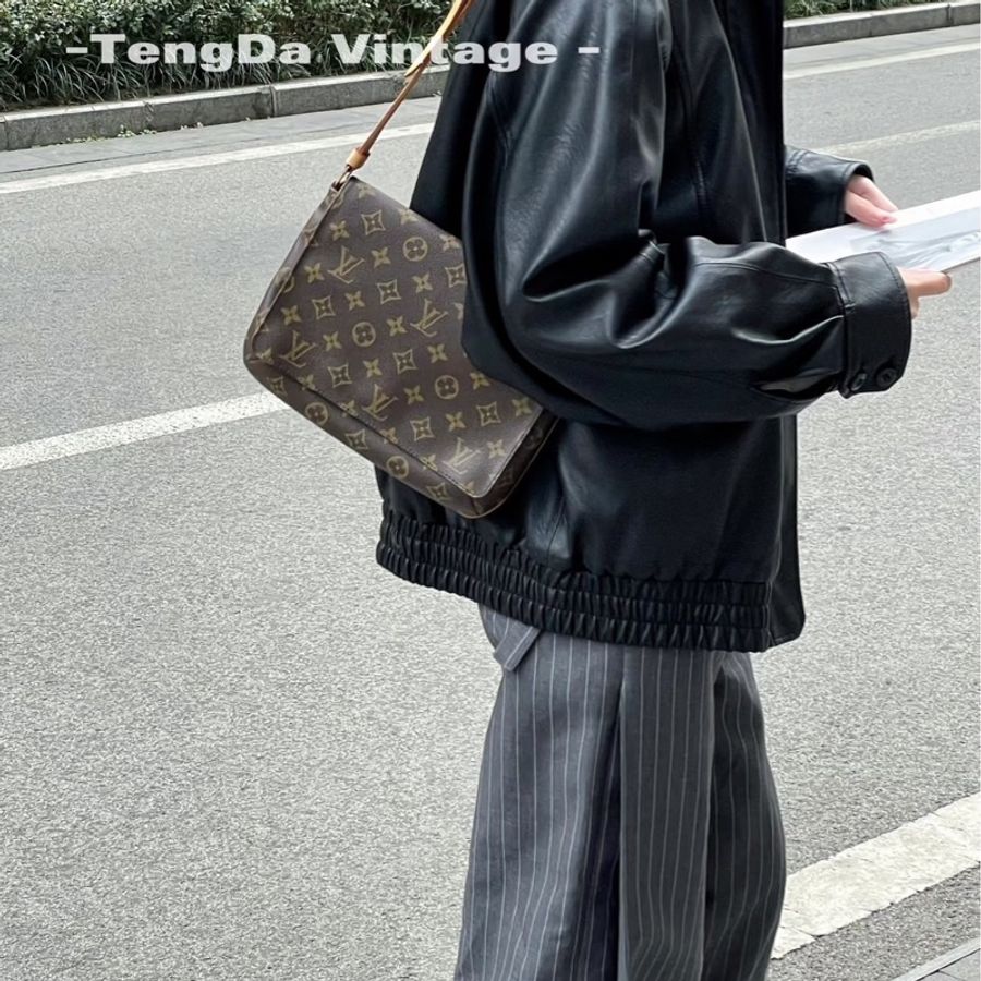 LV 老花橫版王菲包 腋下包 肩背包-30