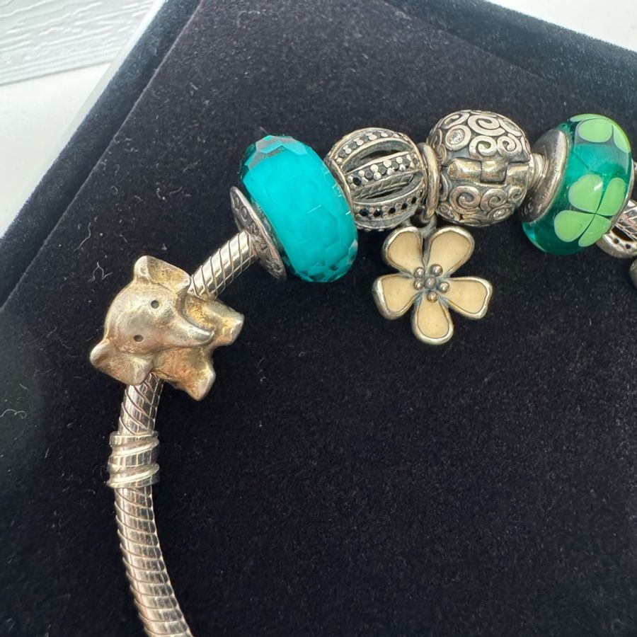 pandora 經典手環 8顆珠珠 專櫃購買手環約18公分 pm左右 二手商品-14