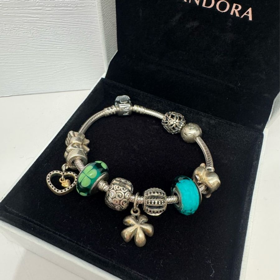 pandora 經典手環 8顆珠珠 專櫃購買手環約18公分 pm左右 二手商品-21