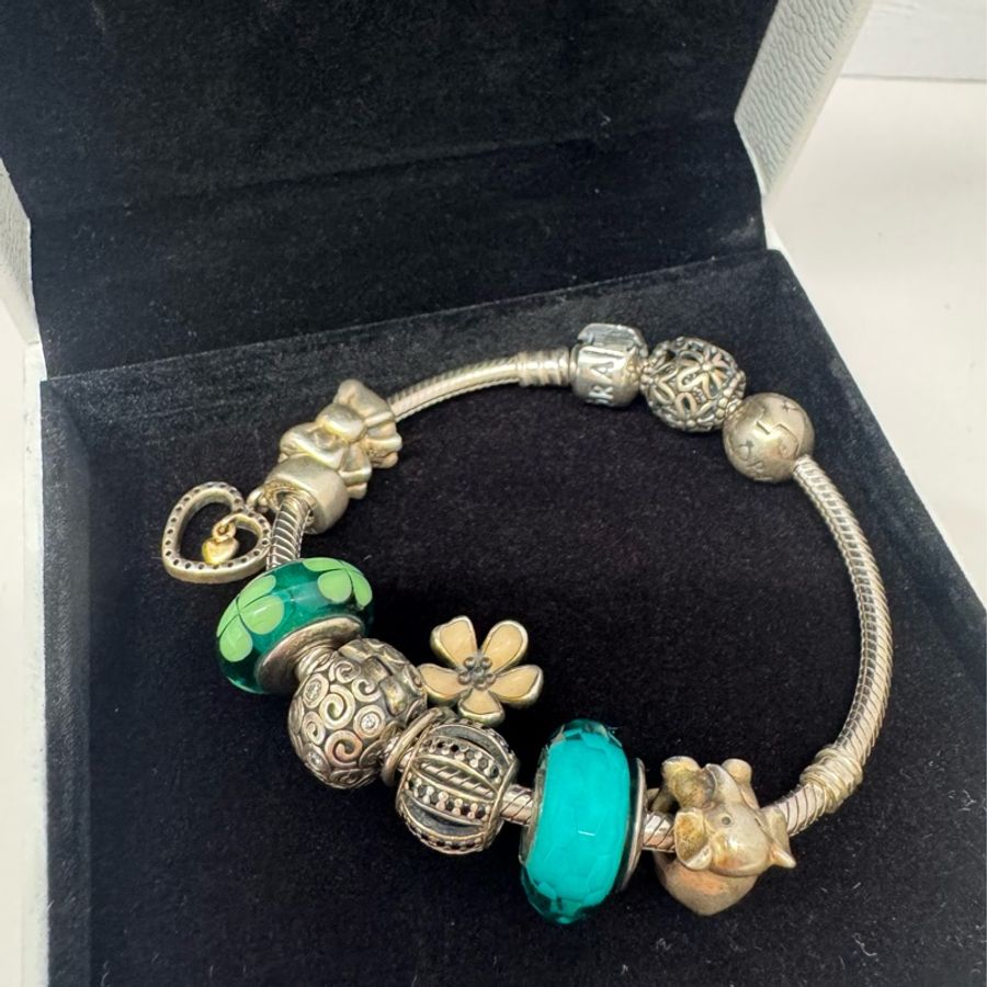 pandora 經典手環 8顆珠珠 專櫃購買手環約18公分 pm左右 二手商品-29