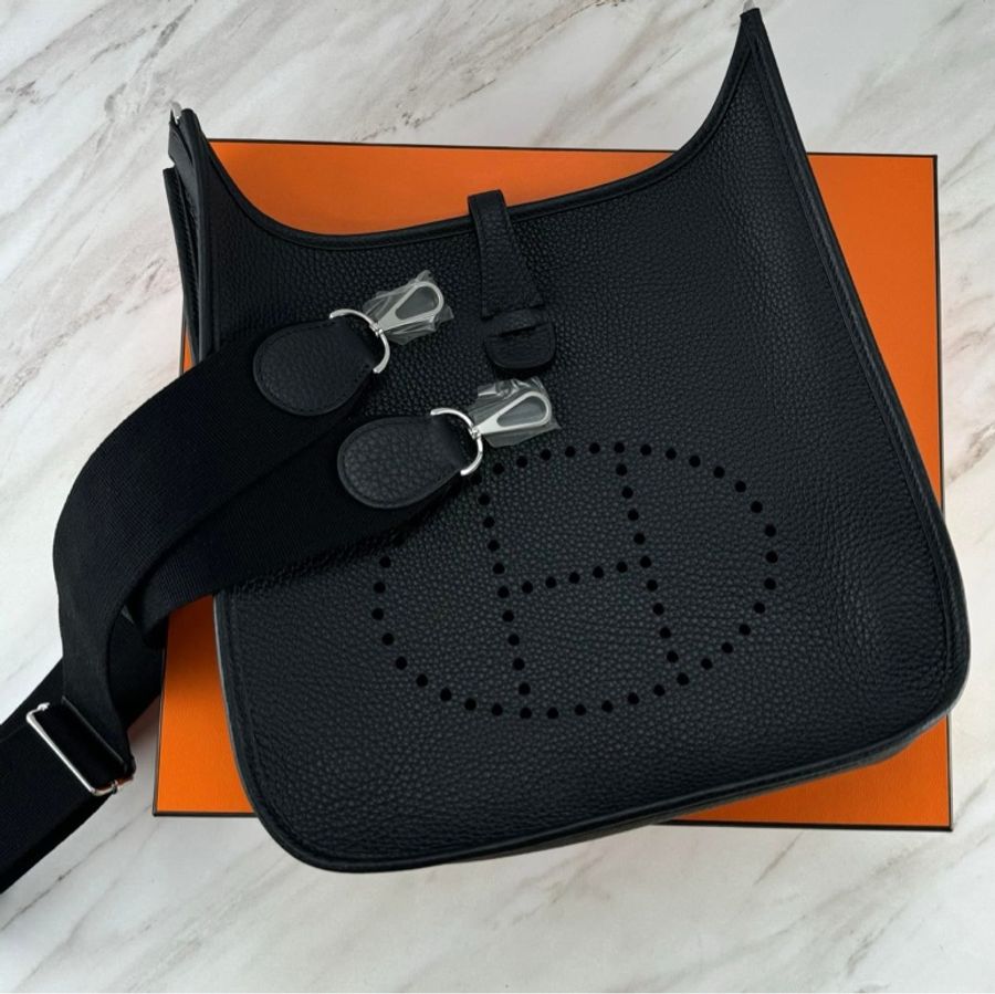 愛馬仕 Hermès  Evelyne 29 黑色銀釦  肩背/斜背-5