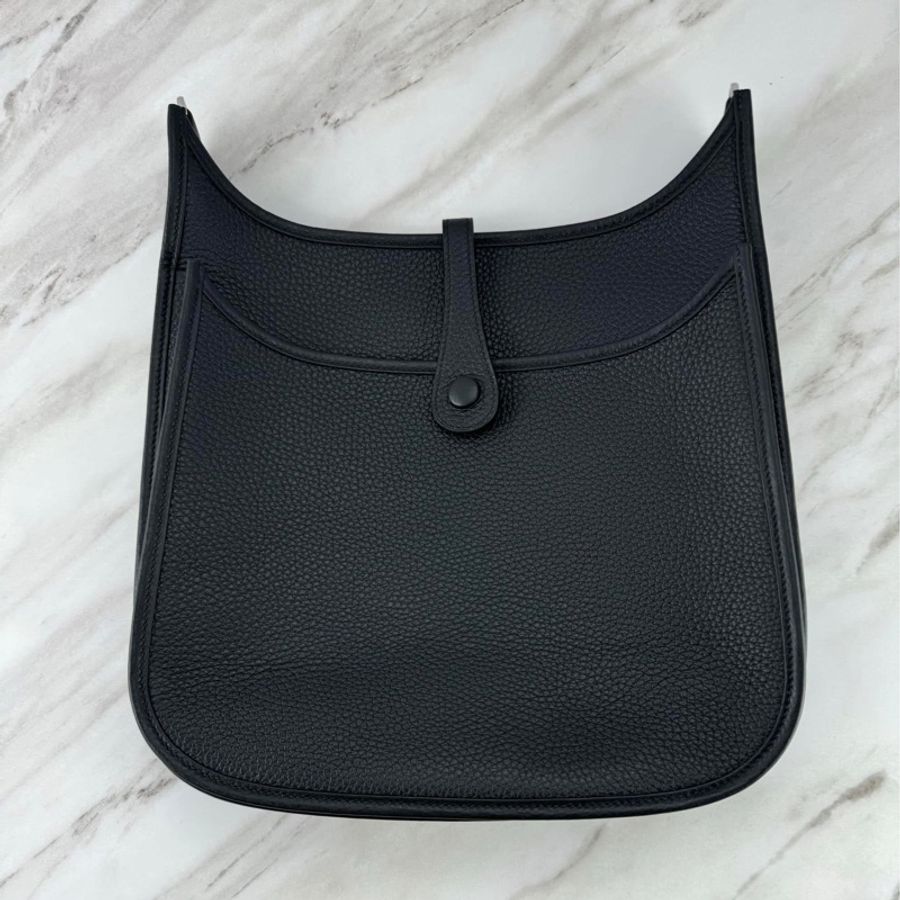 愛馬仕 Hermès  Evelyne 29 黑色銀釦  肩背/斜背-6