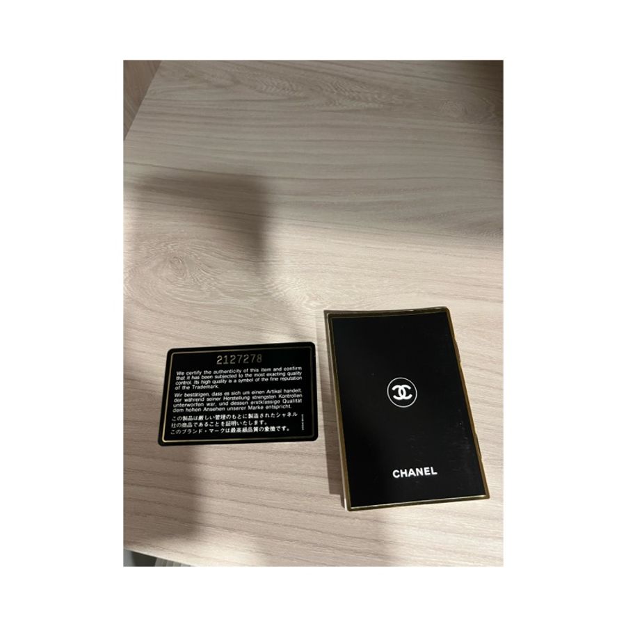 Chanel古董黑色大Logo信封包羊皮-9