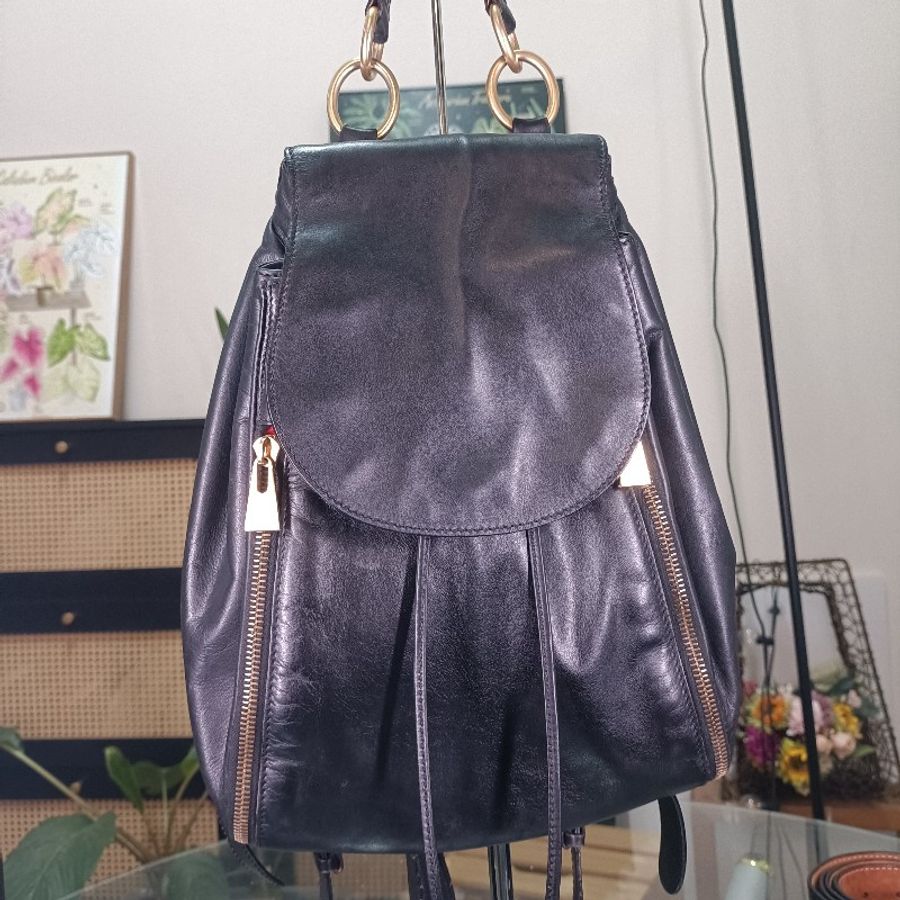 CELINE 黑色牛皮小背包-0