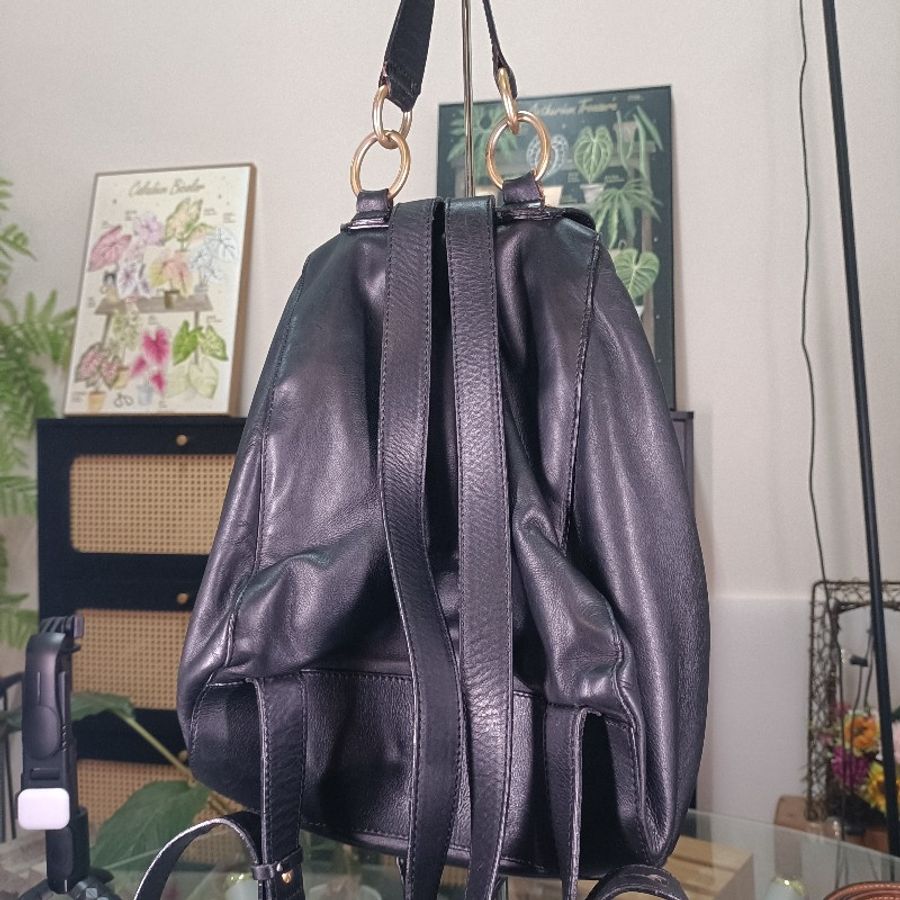 CELINE 黑色牛皮小背包-1