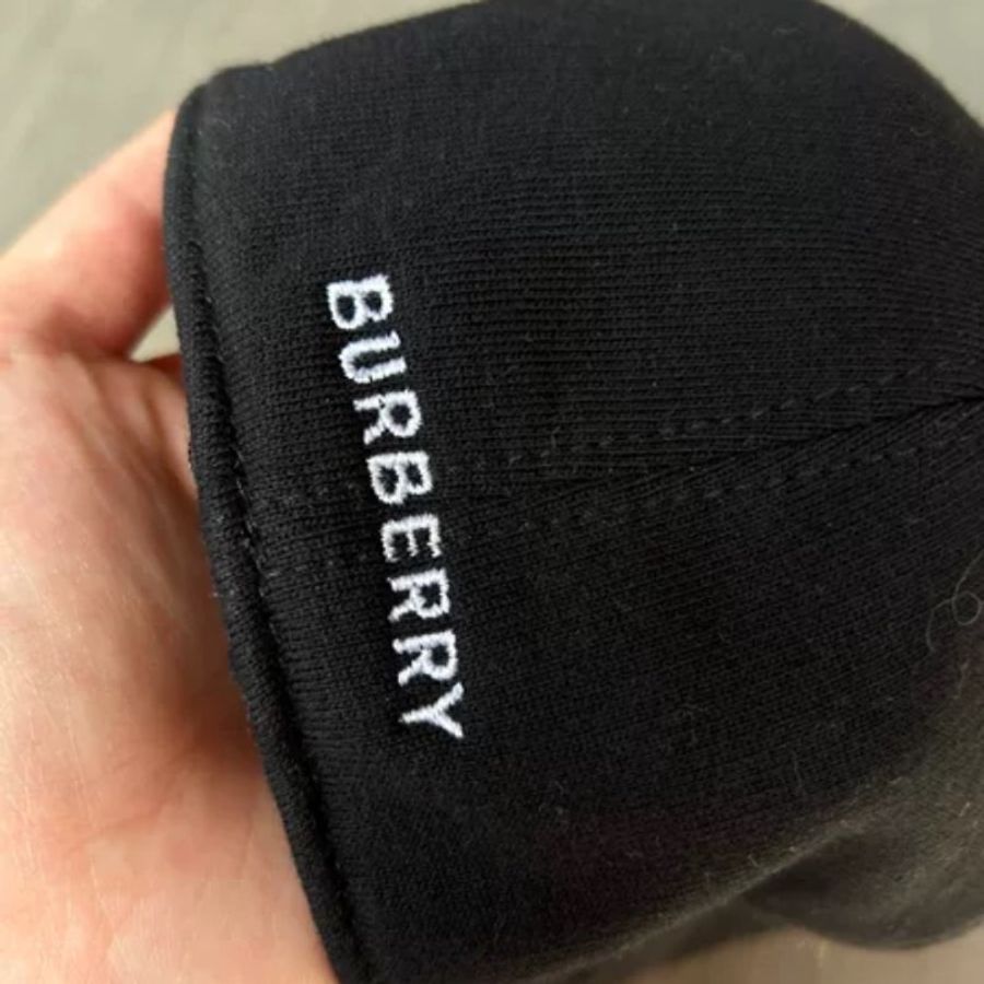 Burberry黑色刺繡字母棒球帽 戴一次閒置 尺寸m 帽圍57cm-3