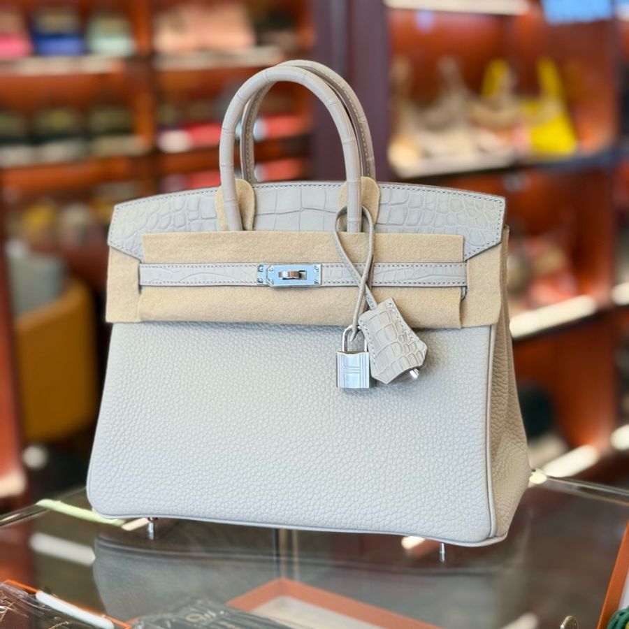 Hermes Birkin 25 ck80 珍珠灰 Gris pearl Touch 霧面鱷魚🐊 仙女色 全新 現貨-2