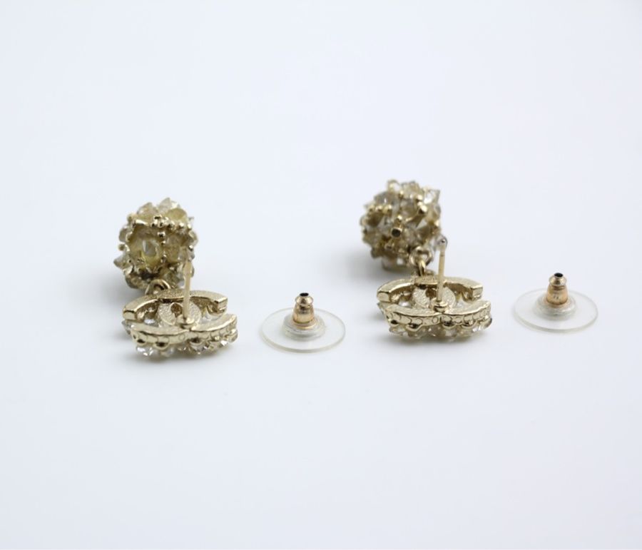 Chanel A12A 金屬雕刻復古凹凸耳環-4