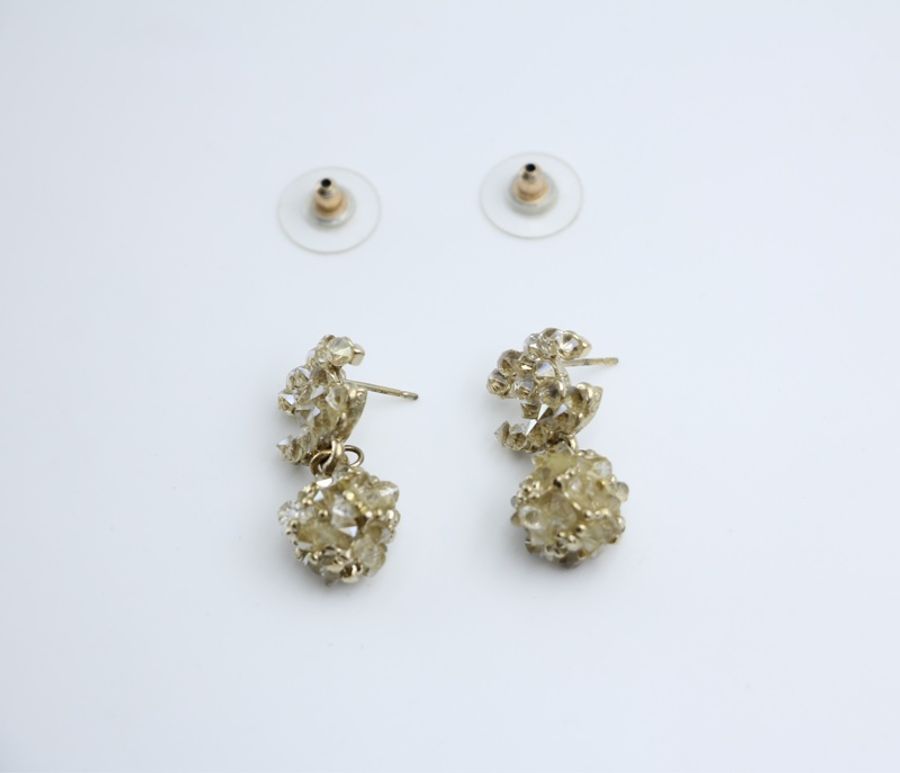 Chanel A12A 金屬雕刻復古凹凸耳環-6