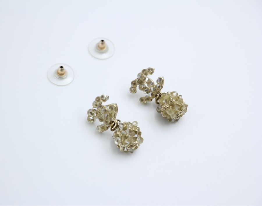 Chanel A12A 金屬雕刻復古凹凸耳環-7