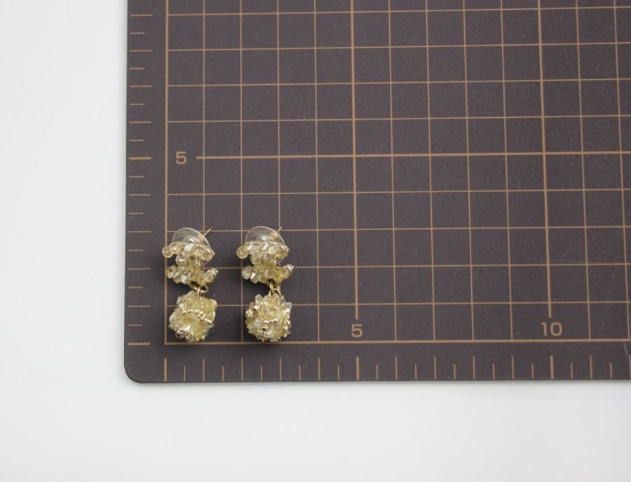Chanel A12A 金屬雕刻復古凹凸耳環-9