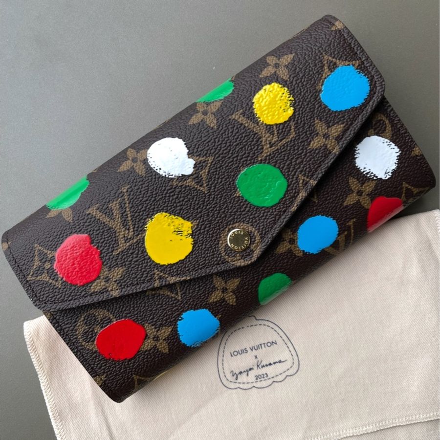 LV x Yayoi Kusama YK 草間彌生 女裝 長銀包 wallet 長夾-0