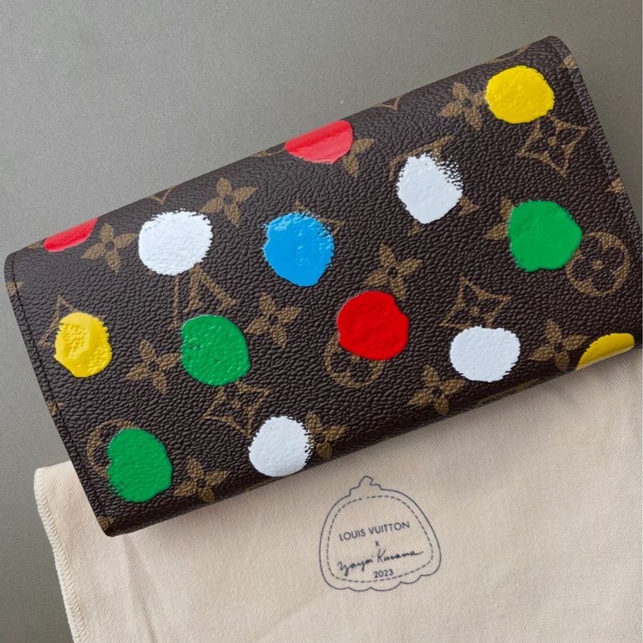 LV x Yayoi Kusama YK 草間彌生 女裝 長銀包 wallet 長夾-1