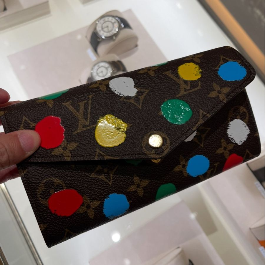 LV x Yayoi Kusama YK 草間彌生 女裝 長銀包 wallet 長夾-4