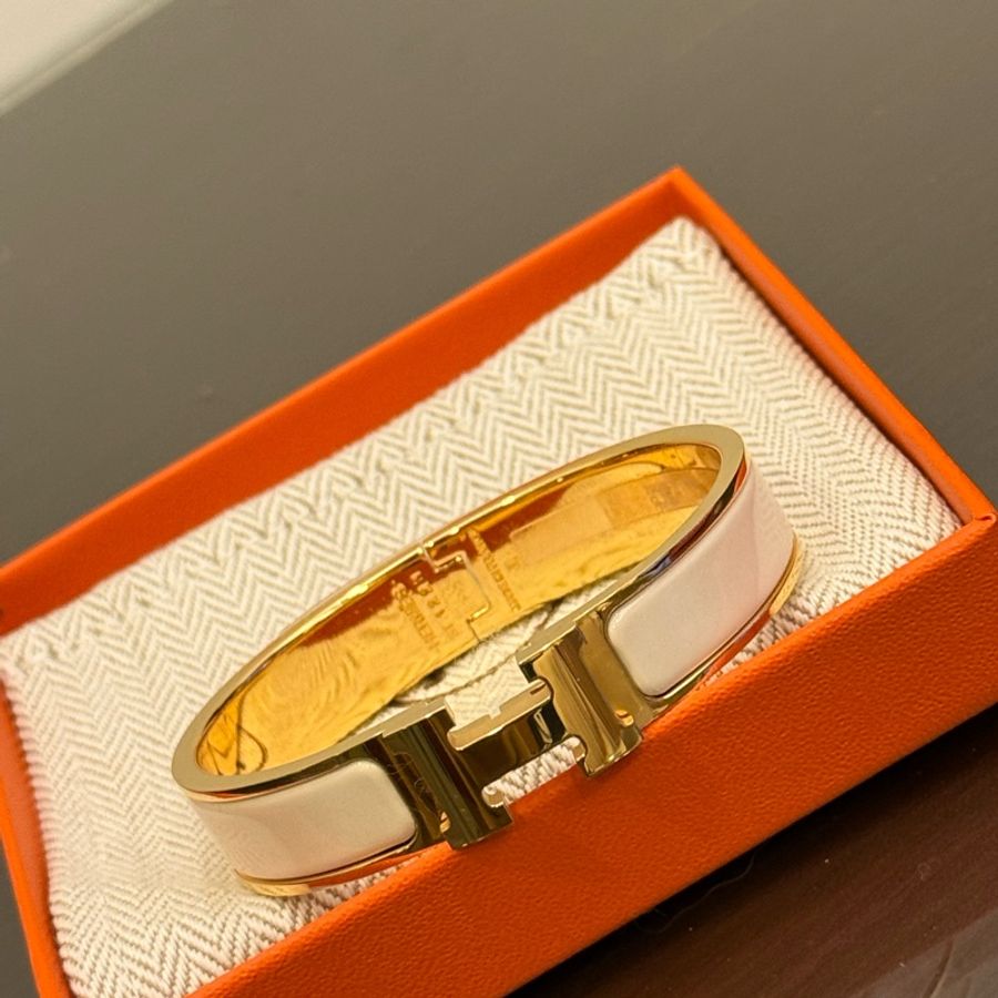 HERMES‘手環9.9新 白-1