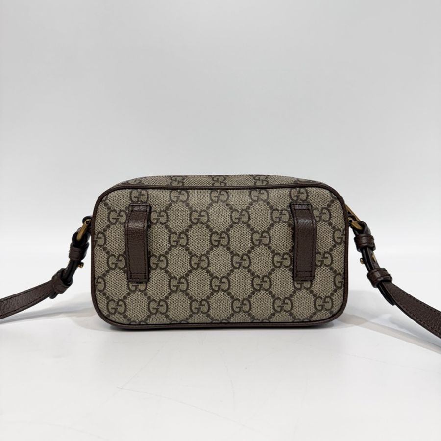 GUCCI經典老花OPHIDIA橫版雙層相機包722557-3