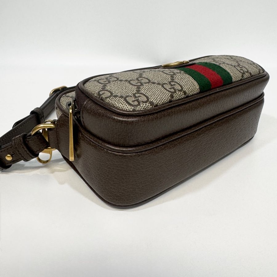 GUCCI經典老花OPHIDIA橫版雙層相機包722557-6