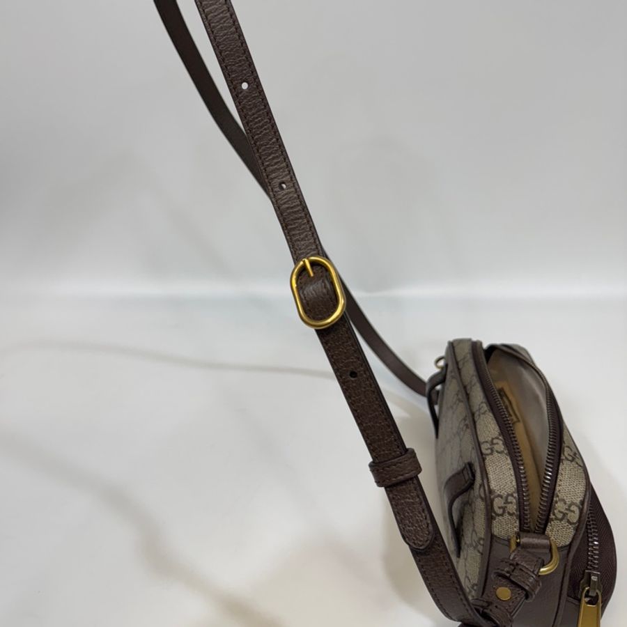 GUCCI經典老花OPHIDIA橫版雙層相機包722557-9