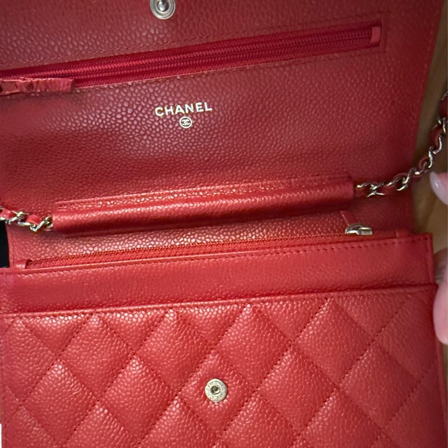 CHANEL 香奈兒荔枝皮紅色WOC（全新閑置品）-3