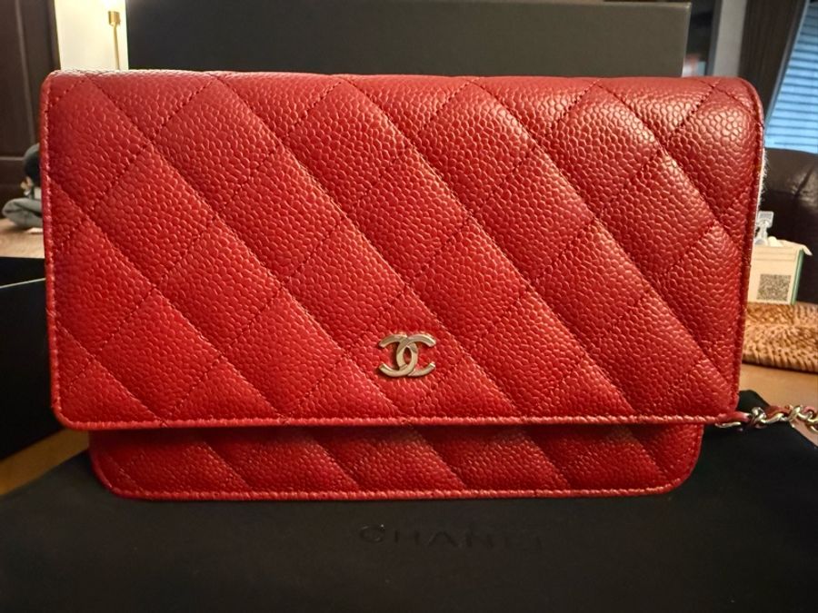 CHANEL 香奈兒荔枝皮紅色WOC（全新閑置品）-8