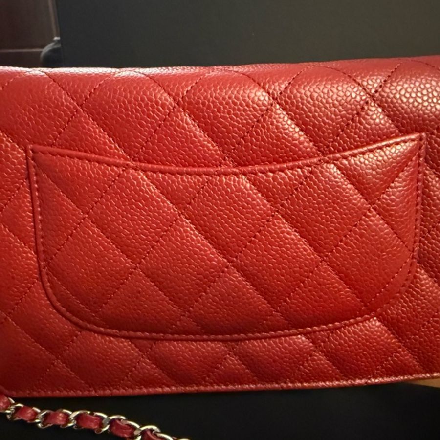 CHANEL 香奈兒荔枝皮紅色WOC（全新閑置品）-9