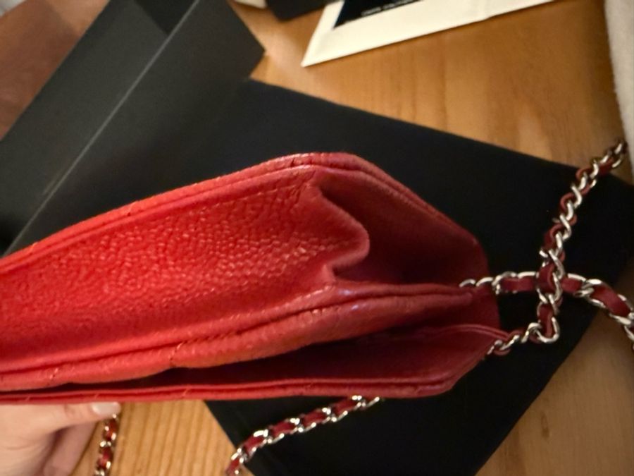 CHANEL 香奈兒荔枝皮紅色WOC（全新閑置品）-10