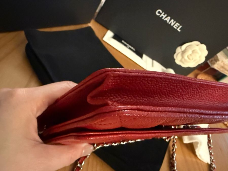 CHANEL 香奈兒荔枝皮紅色WOC（全新閑置品）-11