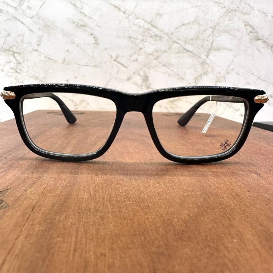 Chrome Hearts 克羅心 LITTLE DINGER 金邊歌德文字黑框眼鏡 全新商品-2