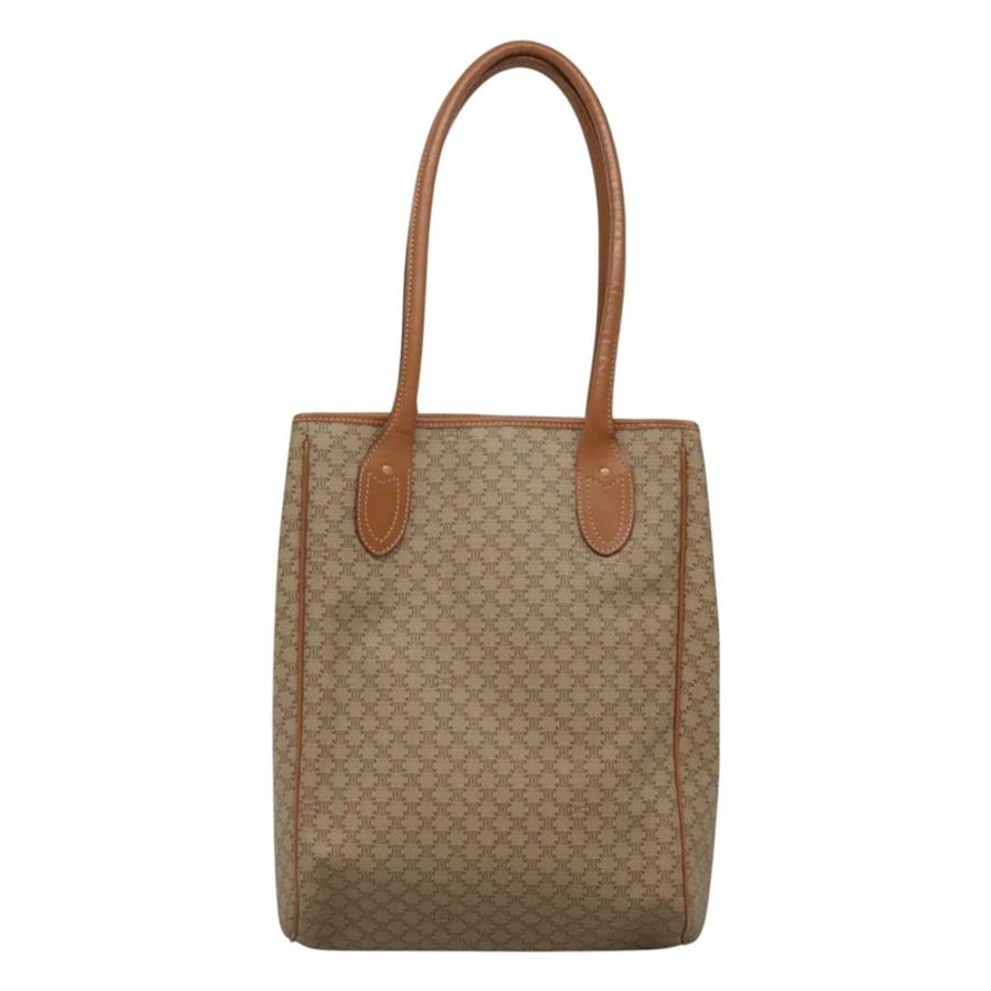 【日本直送】CELINE Macadam帆布托特包 PVC 米色 金色 正品 nb284-1