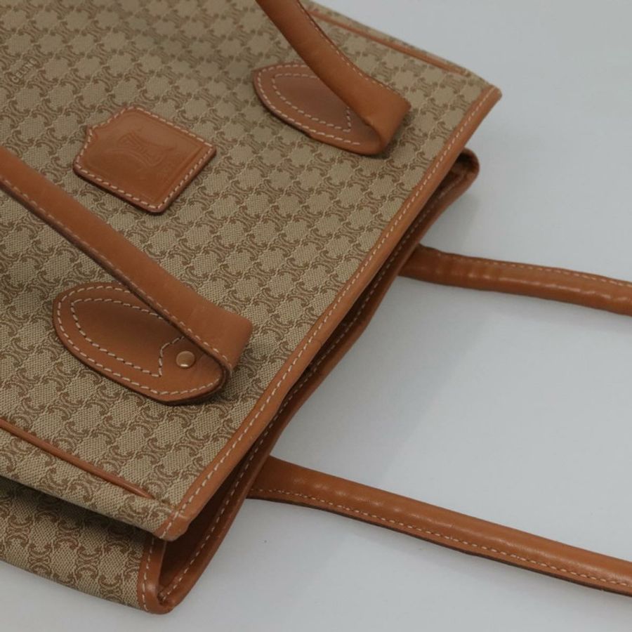 【日本直送】CELINE Macadam帆布托特包 PVC 米色 金色 正品 nb284-5