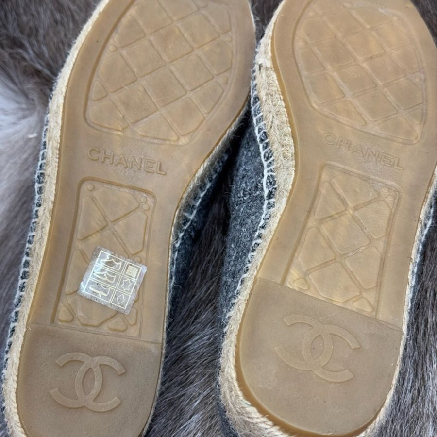 Chanel 毛呢漁夫鞋38號-16