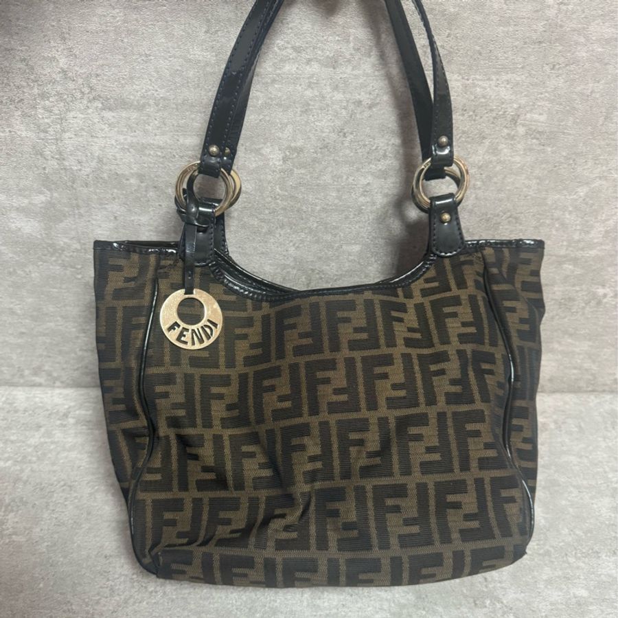 正品 Fendi vintage tote經典老花托特包-5