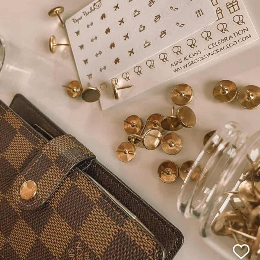 🎀👜曼蒂二手精品👜🎀 狀況極佳 LV 路易威登 棋盤格筆記本 六孔 筆記本 手帳本-3