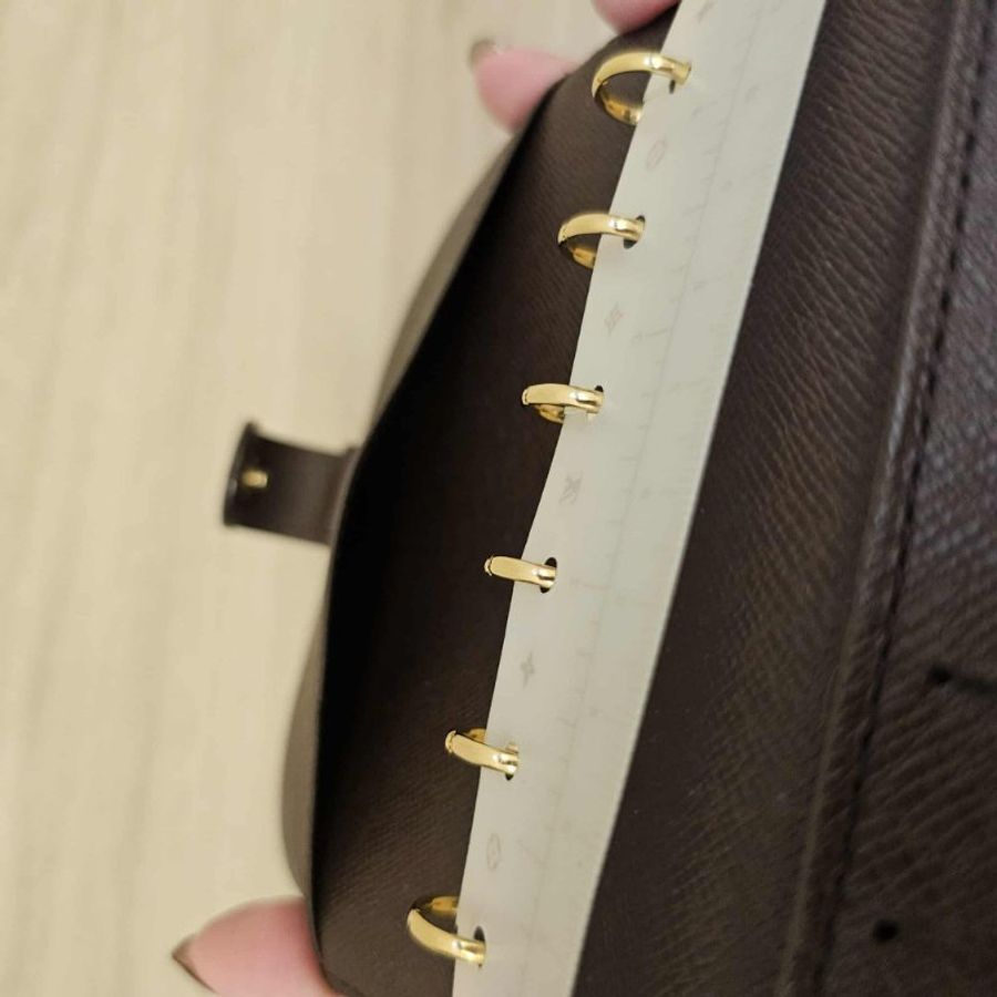 🎀👜曼蒂二手精品👜🎀 狀況極佳 LV 路易威登 棋盤格筆記本 六孔 筆記本 手帳本-19