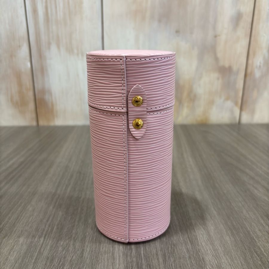 LV LS0157 粉 EPI 金釦 200ML 香水 化妝 筆 刷 保護 盒 罐 套 殼 CASE-2