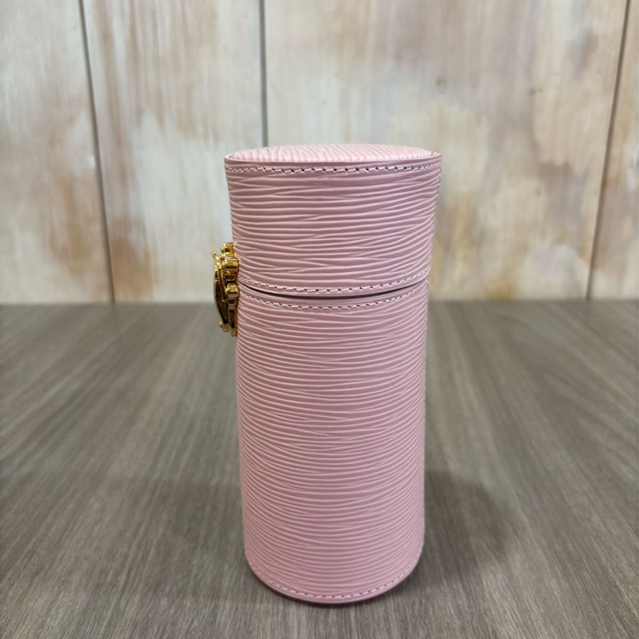 LV LS0157 粉 EPI 金釦 200ML 香水 化妝 筆 刷 保護 盒 罐 套 殼 CASE-3