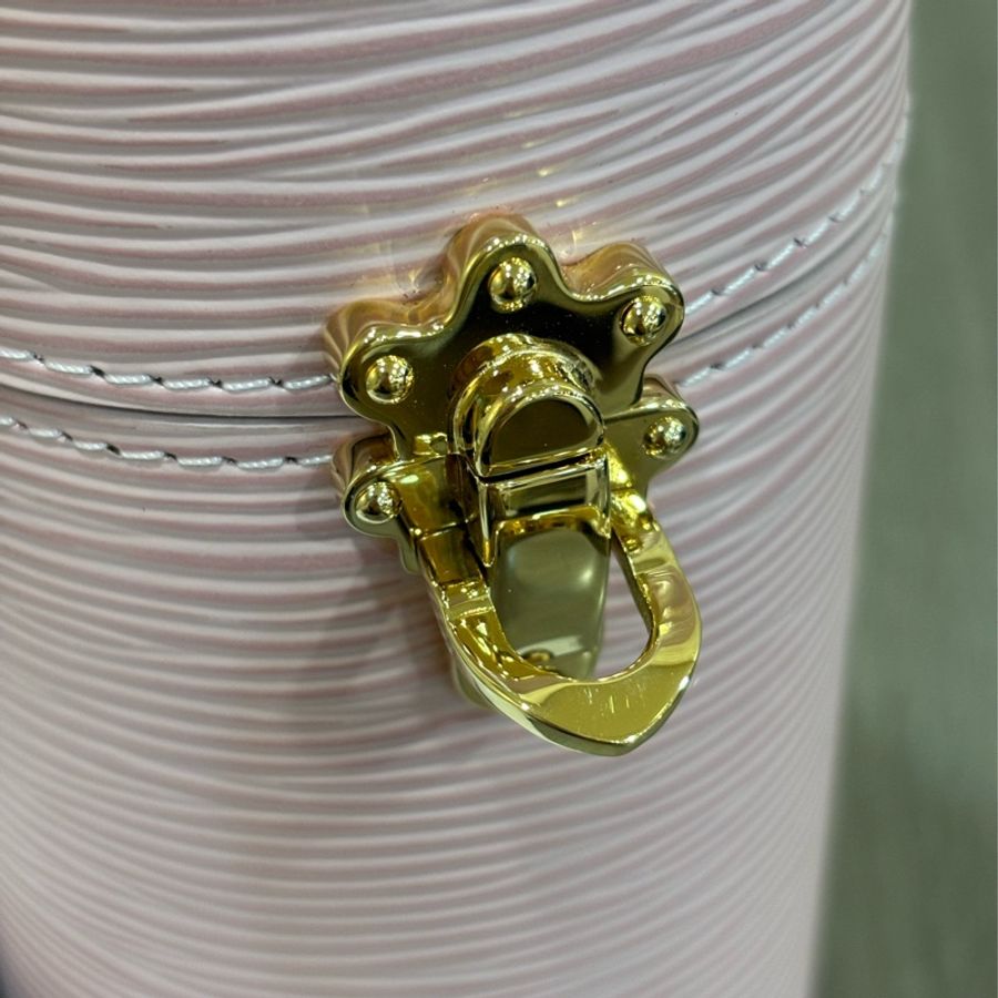 LV LS0157 粉 EPI 金釦 200ML 香水 化妝 筆 刷 保護 盒 罐 套 殼 CASE-8