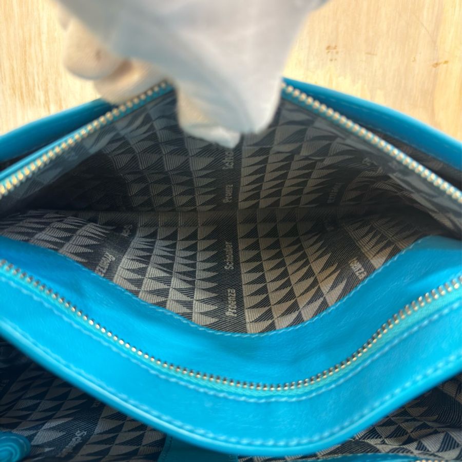 Proenza Schouler PS1 中款 土耳其藍色山羊皮 銀釦 手提包斜背包肩背包學院包郵差包-20