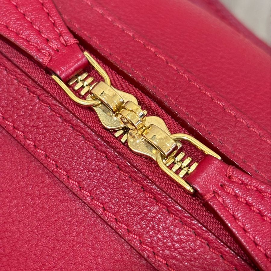 LV M93461 櫻桃 紅 聯名 全皮 手提包 肩背包 SPEEDY 30 波士頓包 斜背包-12